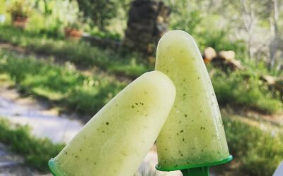 Helado de melón, limón y menta